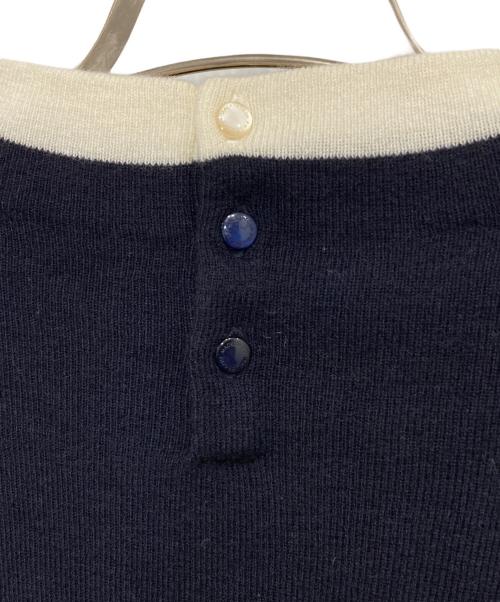 MACKINTOSH PHILOSOPHY（マッキントッシュ フィロソフィー）MACKINTOSH PHILOSOPHY (マッキントッシュ フィロソフィー) クレリックカラーニット ネイビー サイズ:38の古着・服飾アイテム