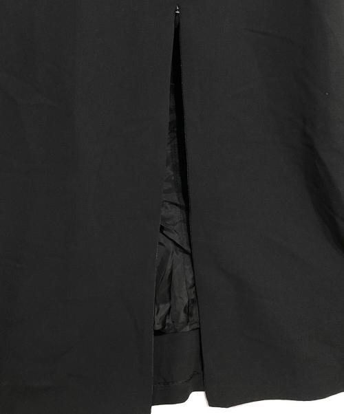 Arobe（アローブ）arobe (アローブ) パールボタンドッキングワンピース ブラック×ホワイト サイズ:2の古着・服飾アイテム