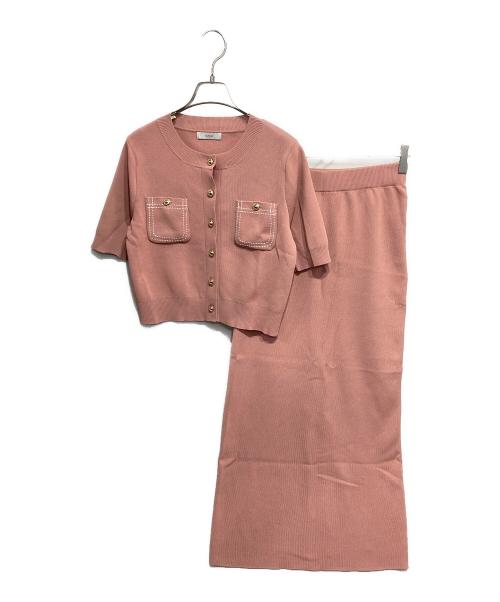 AMIE（アミ）amie (アミ) ステッチニットSETUP ピンク サイズ:Mの古着・服飾アイテム