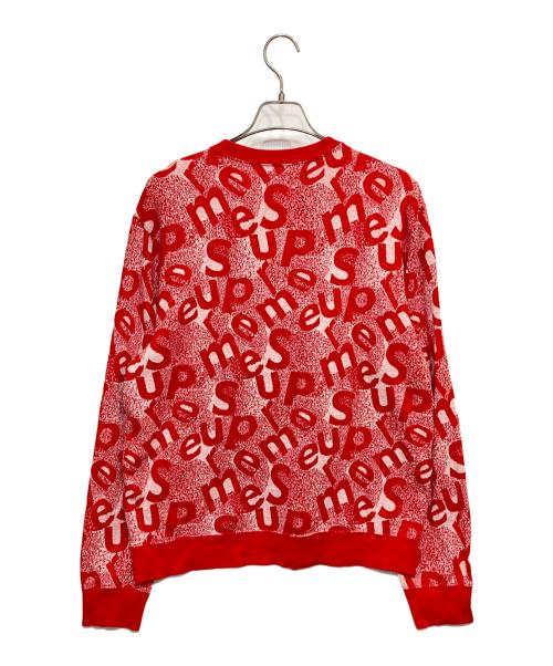 SUPREME（シュプリーム）Supreme (シュプリーム) Scatter Text Crewneck レッド サイズ:Mの古着・服飾アイテム