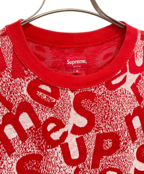 SUPREME（シュプリーム）Supreme (シュプリーム) Scatter Text Crewneck レッド サイズ:Mの古着・服飾アイテム