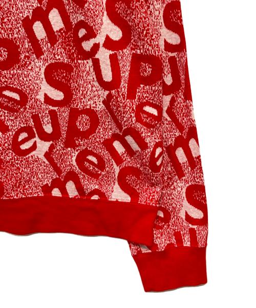 SUPREME（シュプリーム）Supreme (シュプリーム) Scatter Text Crewneck レッド サイズ:Mの古着・服飾アイテム