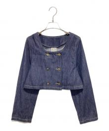 Tnewties（トゥエンティーズ）の古着「デニムダブルブレストトップス」｜インディゴ