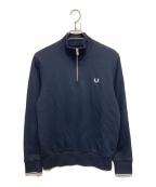 FRED PERRYフレッドペリー）の古着「ハーフジップスウェット」｜ネイビー