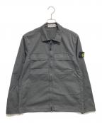 STONE ISLANDストーンアイランド）の古着「ガーメントダイスーピマコットンストレッチツイルシャツブルゾン」｜グレー