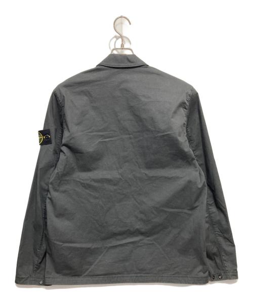 STONE ISLAND（ストーンアイランド）STONE ISLAND (ストーンアイランド) ガーメントダイスーピマコットンストレッチツイルシャツブルゾン グレー サイズ:Mの古着・服飾アイテム