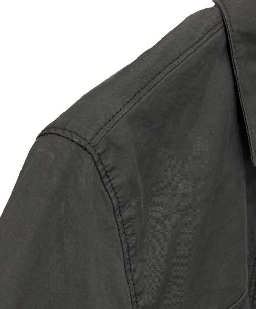 STONE ISLAND（ストーンアイランド）STONE ISLAND (ストーンアイランド) ガーメントダイスーピマコットンストレッチツイルシャツブルゾン グレー サイズ:Mの古着・服飾アイテム