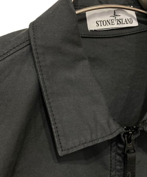 STONE ISLAND（ストーンアイランド）STONE ISLAND (ストーンアイランド) ガーメントダイスーピマコットンストレッチツイルシャツブルゾン グレー サイズ:Mの古着・服飾アイテム