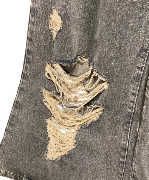 JOSE MOON（ジョゼムーン）jose moon (ジョゼムーン) ZIP DAMAGE DENIM BROWN サイズ:38の古着・服飾アイテム