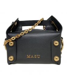 masu（エムエーエスユー）の古着「LEATHER CAKE BAG」｜ブラック