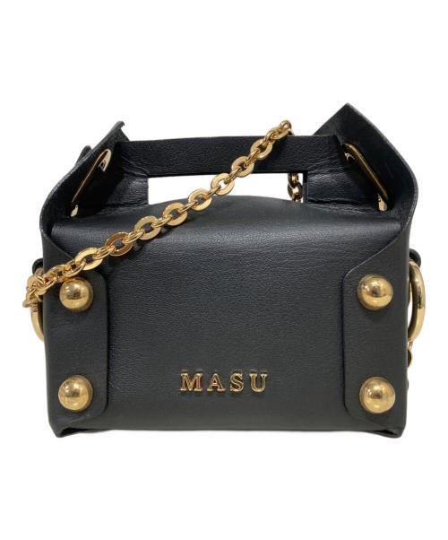 masu（エムエーエスユー）masu (エムエーエスユー) LEATHER CAKE BAG ブラックの古着・服飾アイテム