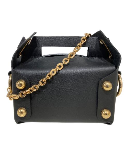 masu（エムエーエスユー）masu (エムエーエスユー) LEATHER CAKE BAG ブラックの古着・服飾アイテム