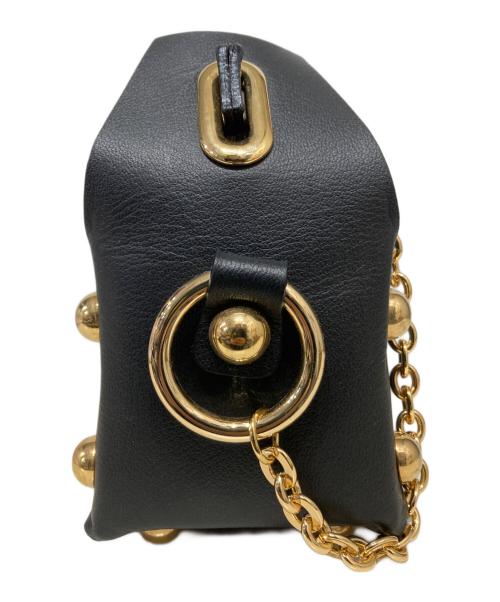 masu（エムエーエスユー）masu (エムエーエスユー) LEATHER CAKE BAG ブラックの古着・服飾アイテム