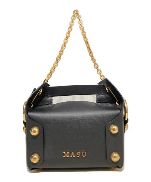 masu（エムエーエスユー）masu (エムエーエスユー) LEATHER CAKE BAG ブラックの古着・服飾アイテム