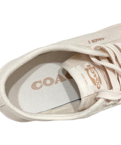 COACH（コーチ）COACH (コーチ) キャンバススニーカー ベージュ サイズ:24.0の古着・服飾アイテム
