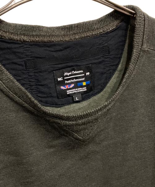 NIGEL CABOURN（ナイジェルケーボン）NIGEL CABOURN (ナイジェルケーボン) Peak Performance (ピーク・パフォーマンス) コットンウールスウェット グレー サイズ:Lの古着・服飾アイテム