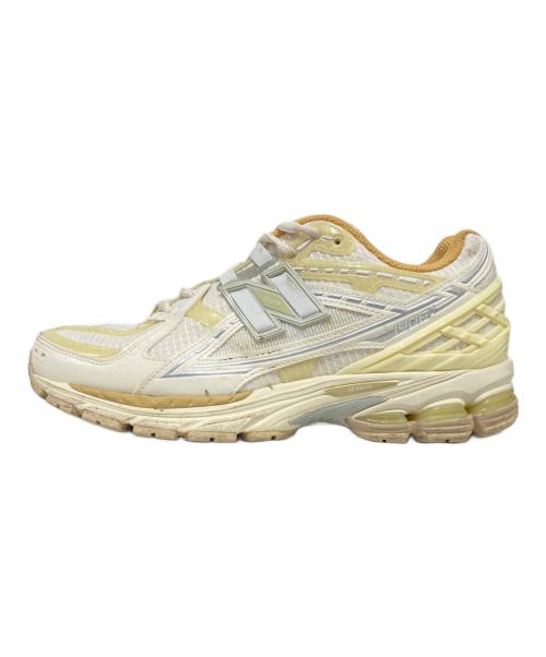 NEW BALANCE（ニューバランス）NEW BALANCE (ニューバランス) ローカットスニーカー ホワイト×イエロー サイズ:24.5の古着・服飾アイテム