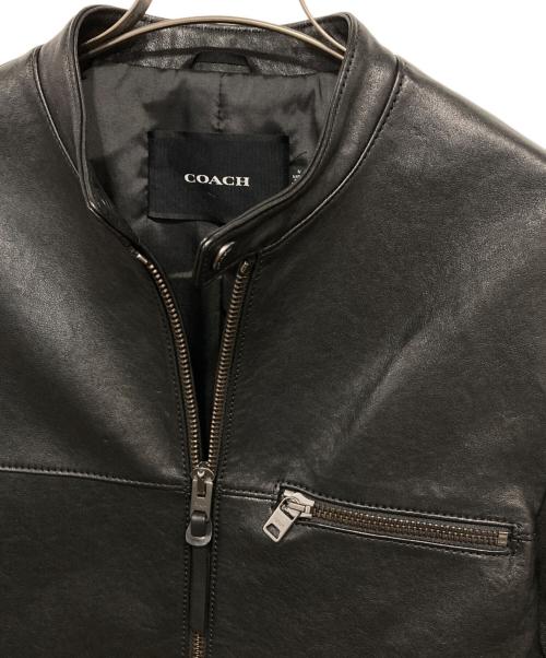 COACH（コーチ）COACH (コーチ) ラムレザー ライダースジャケット ブラック サイズ:Mの古着・服飾アイテム