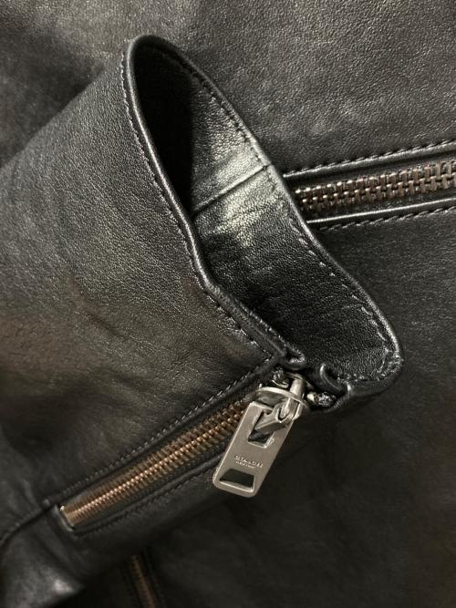 COACH（コーチ）COACH (コーチ) ラムレザー ライダースジャケット ブラック サイズ:Mの古着・服飾アイテム