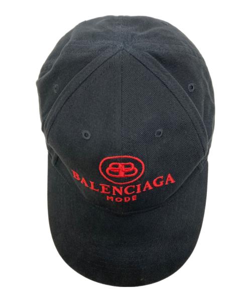 BALENCIAGA（バレンシアガ）BALENCIAGA (バレンシアガ) BB MODE LOGO EMBROIDERY CAP ブラック サイズ:L(59㎝)の古着・服飾アイテム