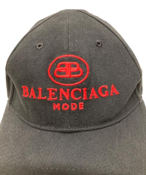 BALENCIAGA（バレンシアガ）BALENCIAGA (バレンシアガ) BB MODE LOGO EMBROIDERY CAP ブラック サイズ:L(59㎝)の古着・服飾アイテム