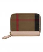 BURBERRYバーバリー）の古着「ミニジップウォレット」｜ブラウン×ピンク