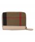 BURBERRY (バーバリー) ミニジップウォレット ブラウン×ピンク サイズ:-：18000円