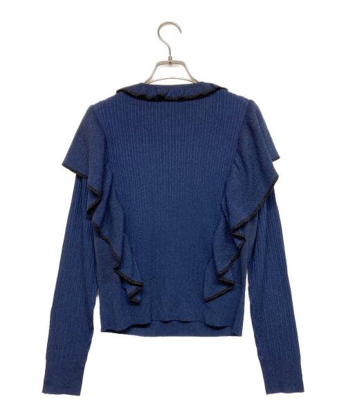 SEE BY CHLOE（シーバイクロエ）SEE BY CHLOE (シーバイクロエ) フリルニット ネイビー サイズ:Sの古着・服飾アイテム