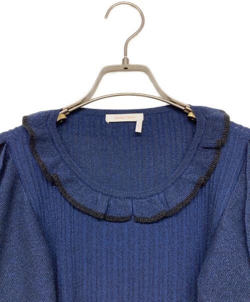 SEE BY CHLOE（シーバイクロエ）SEE BY CHLOE (シーバイクロエ) フリルニット ネイビー サイズ:Sの古着・服飾アイテム