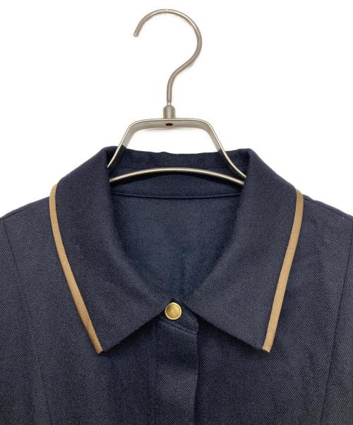 ANAYI（アナイ）ANAYI (アナイ) ウールフラノタックシャツワンピース ネイビー サイズ:36の古着・服飾アイテム