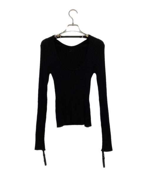 courreges（クレージュ）courreges (クレージュ) バックオープンニット ブラック サイズ:Mの古着・服飾アイテム