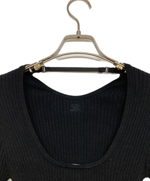 courreges（クレージュ）courreges (クレージュ) バックオープンニット ブラック サイズ:Mの古着・服飾アイテム