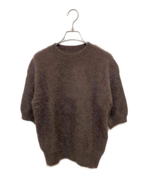 Spick and Span（スピック＆スパン）Spick and Span (スピック＆スパン) FOX/ALPACAハーフスリーブニット ブラウン サイズ:-の古着・服飾アイテム