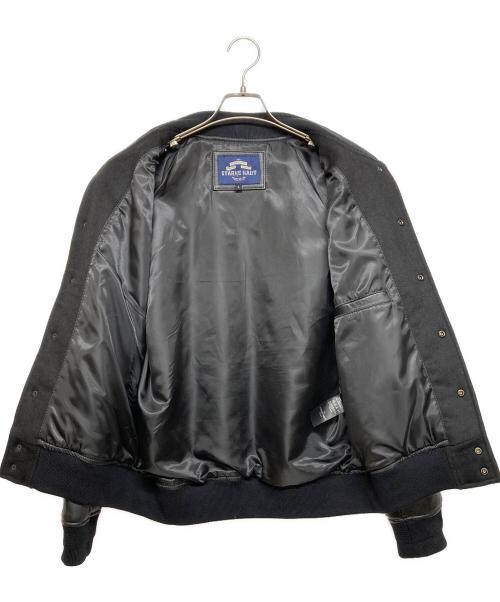STARKE HAUT（スタークハウツ）STARKE HAUT (スタークハウツ) シープスキンウールスタジャン ブラック サイズ:Lの古着・服飾アイテム
