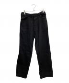 COMOLIコモリ）の古着「DENIM BELTED PANTS　24SS」｜ブラック