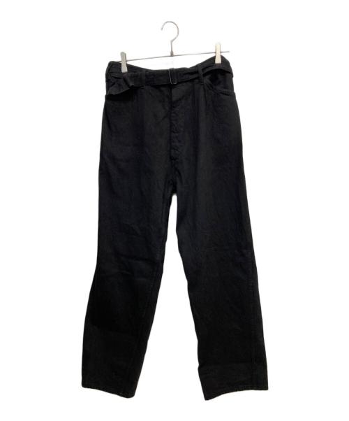 COMOLI（コモリ）COMOLI (コモリ) DENIM BELTED PANTS　24SS ブラック サイズ:2の古着・服飾アイテム