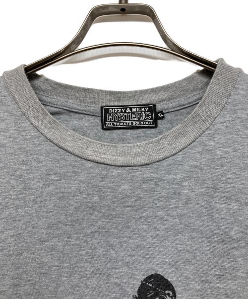 Hysteric Glamour（ヒステリックグラマー）Hysteric Glamour (ヒステリックグラマー) SUPER GIRL Tシャツ グレー サイズ:XLの古着・服飾アイテム