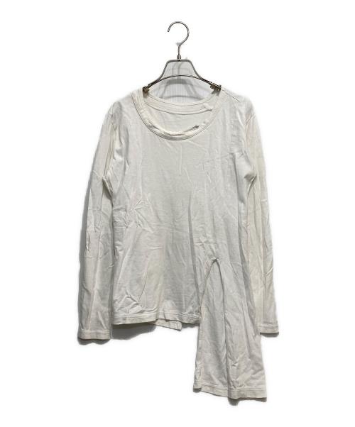 GROUND Y（グラウンドワイ）GROUND Y (グラウンドワイ) 変形カットソー ホワイト サイズ:1の古着・服飾アイテム