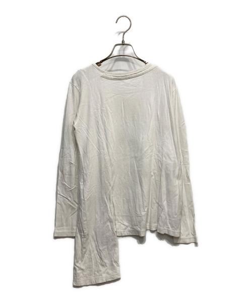 GROUND Y（グラウンドワイ）GROUND Y (グラウンドワイ) 変形カットソー ホワイト サイズ:1の古着・服飾アイテム