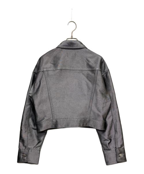 Calvin Klein Jeans（カルバンクラインジーンズ）Calvin Klein Jeans (カルバンクラインジーンズ) Shine Denim Bomber Jacket シルバー サイズ:XSの古着・服飾アイテム