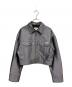 Calvin Klein Jeans（カルバンクラインジーンズ）の古着「Shine Denim Bomber Jacket」｜シルバー