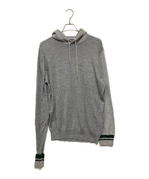 JOHN SMEDLEY（ジョンスメドレー）JOHN SMEDLEY (ジョンスメドレー) sacai (サカイ) ニットパーカー グレー サイズ:3の古着・服飾アイテム