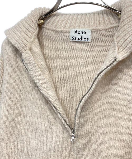 Acne studios（アクネ ストゥディオズ）Acne studios (アクネ ストゥディオズ) ハーフジップニット ベージュ サイズ:XXSの古着・服飾アイテム