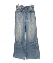 moussy（マウジー）の古着「CROSS WAIST WIDE STRAIGHT」｜インディゴ