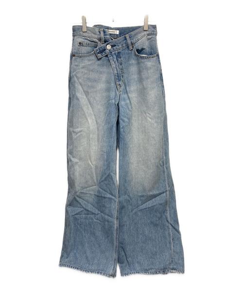 moussy（マウジー）moussy (マウジー) CROSS WAIST WIDE STRAIGHT インディゴ サイズ:1の古着・服飾アイテム