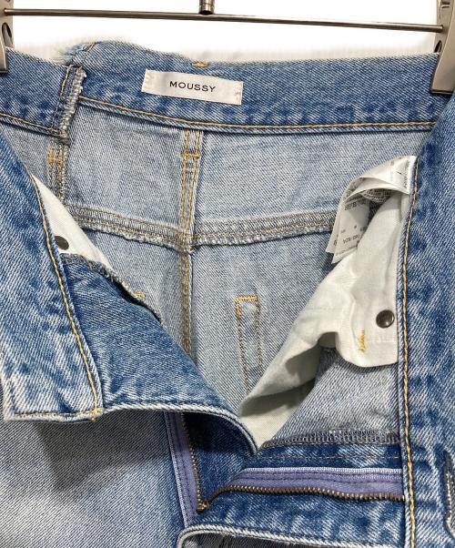 moussy（マウジー）moussy (マウジー) CROSS WAIST WIDE STRAIGHT インディゴ サイズ:1の古着・服飾アイテム