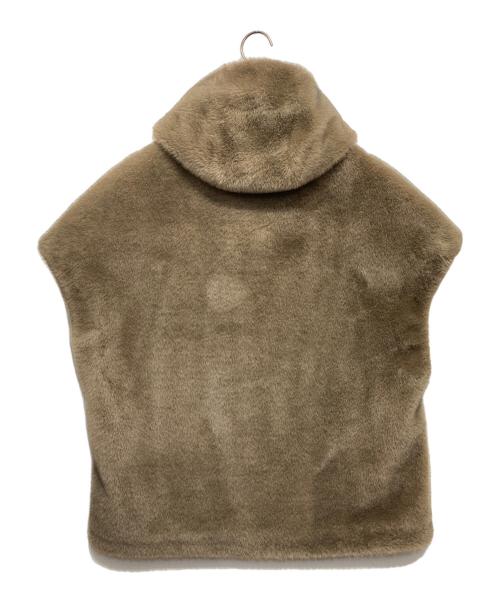 LIGNAGGIO（リナージオ）LIGNAGGIO (リナージオ) ミンク風フェイクフレンチスリーブジレ ブラウン サイズ:Mの古着・服飾アイテム