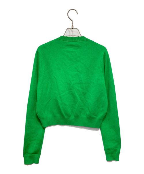 CABAN（キャバン）CABaN (キャバン) コットンカシミヤ クルーネックカーディガン グリーン サイズ:XSの古着・服飾アイテム