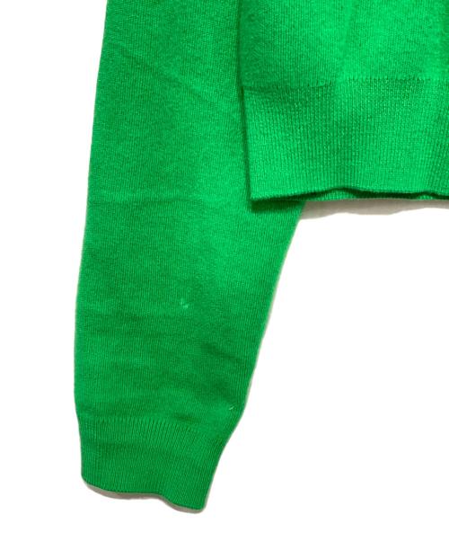 CABAN（キャバン）CABaN (キャバン) コットンカシミヤ クルーネックカーディガン グリーン サイズ:XSの古着・服飾アイテム