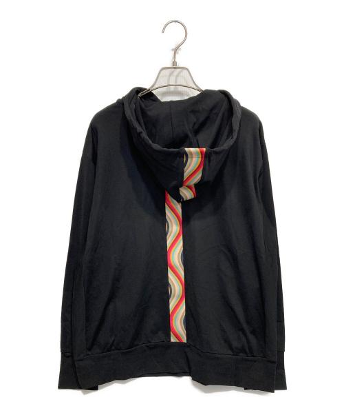 PS Paul Smith（ＰＳポールスミス）PS Paul Smith (ＰＳポールスミス) スワールトリム フーディー ブラック サイズ:Mの古着・服飾アイテム